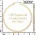E341 55mm Forever Silver Swarovski Crystal Hoops102845-Silver